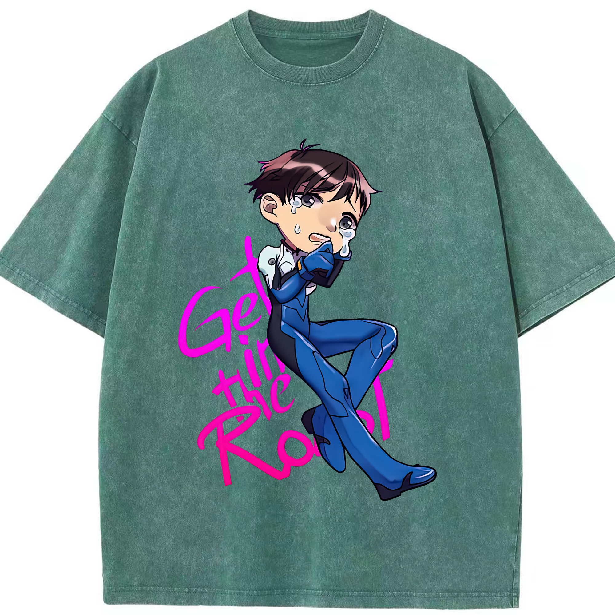 （画像用） EVA 新世紀エヴァンゲリオン 綿100% ヴィンテージ風 半袖Tシャツ（フロントプリント）